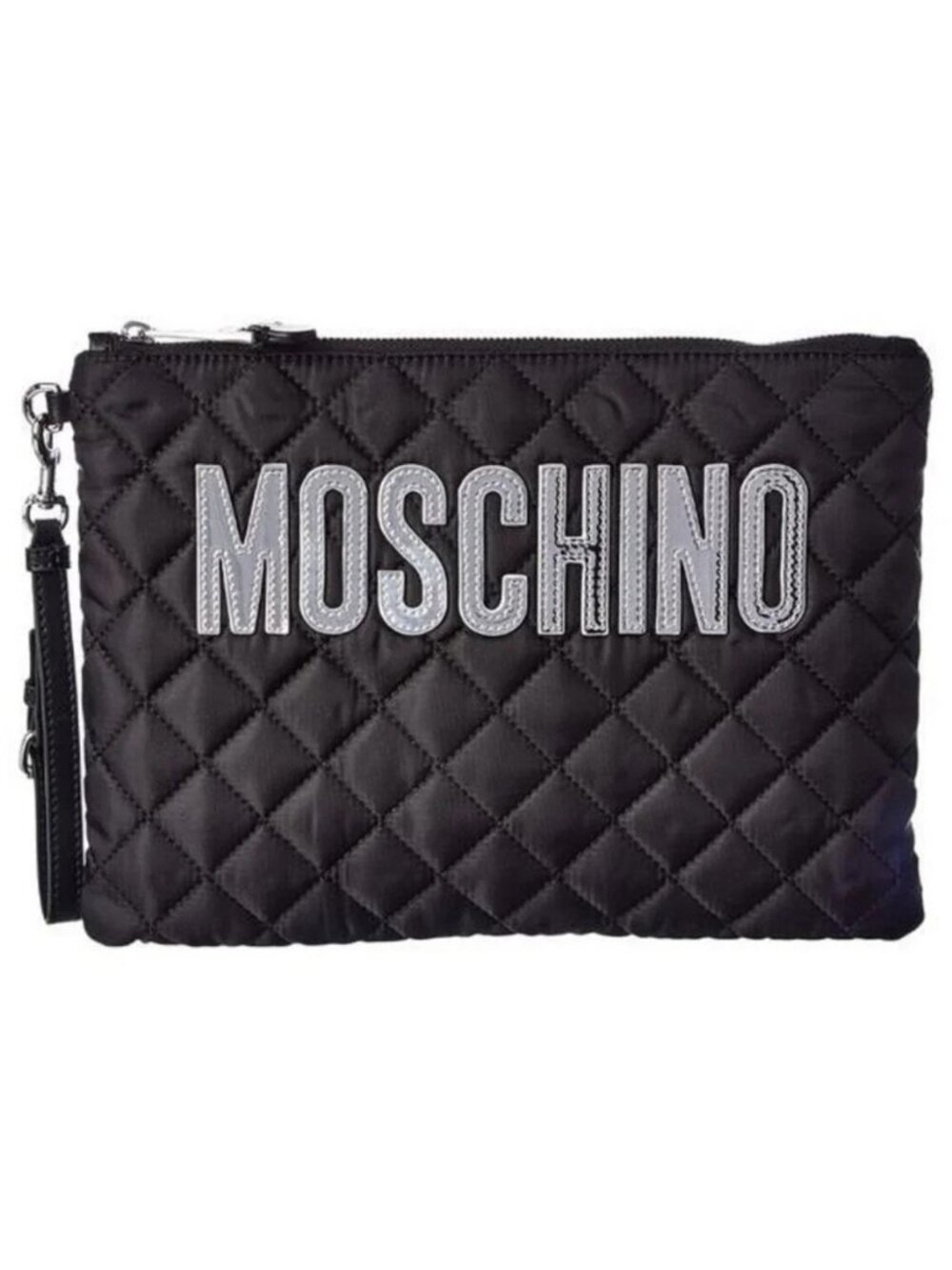 New 💯 Authentic Moschino quilted logo clutch bag - Picture 8 of 15